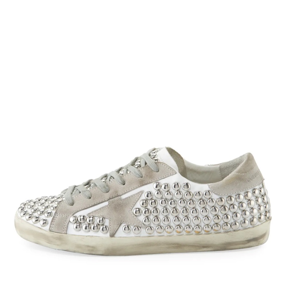 Golden Goose Superstar Old Studded Low-Top Sneakers